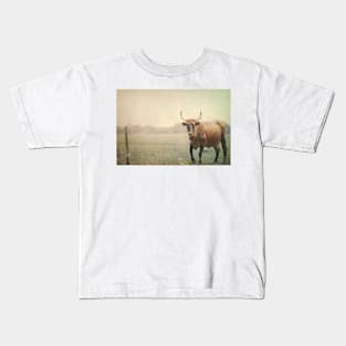 Lone Cow photograph Kids T-Shirt